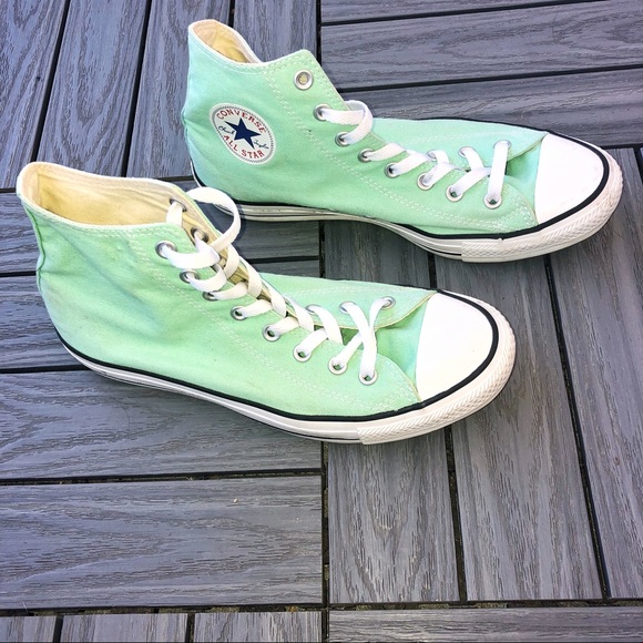 Converse Shoes Converse Allstar Mint Green High Top Sneakers Poshmark